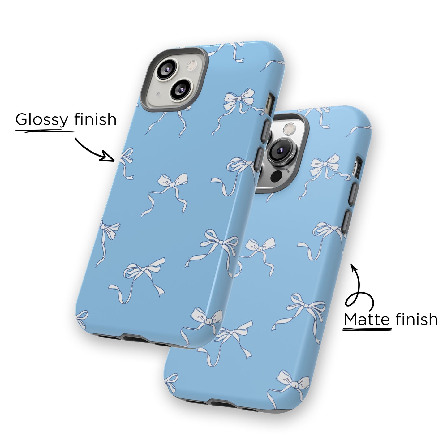 Coquette Bows iPhone Case (Blue)