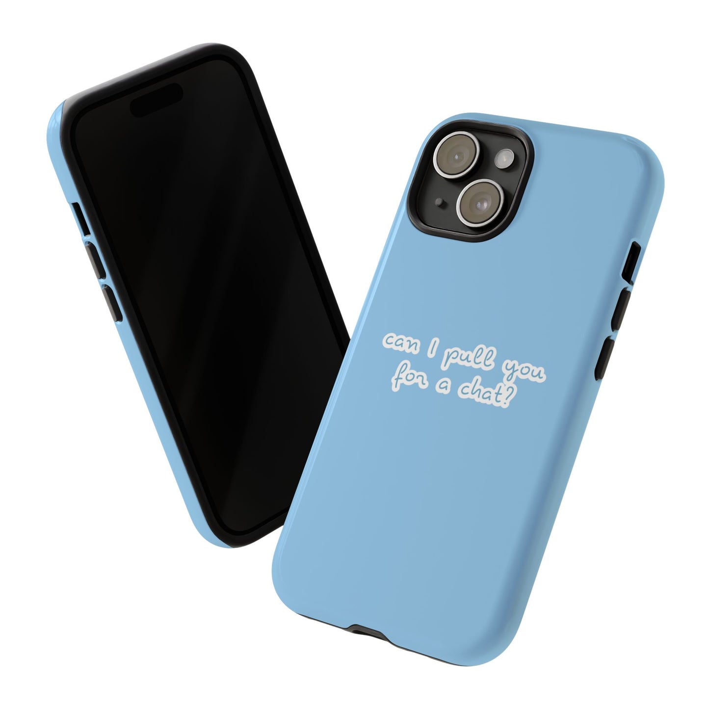 Can I Pull You For A Chat? (Blue) Love Island iPhone Case