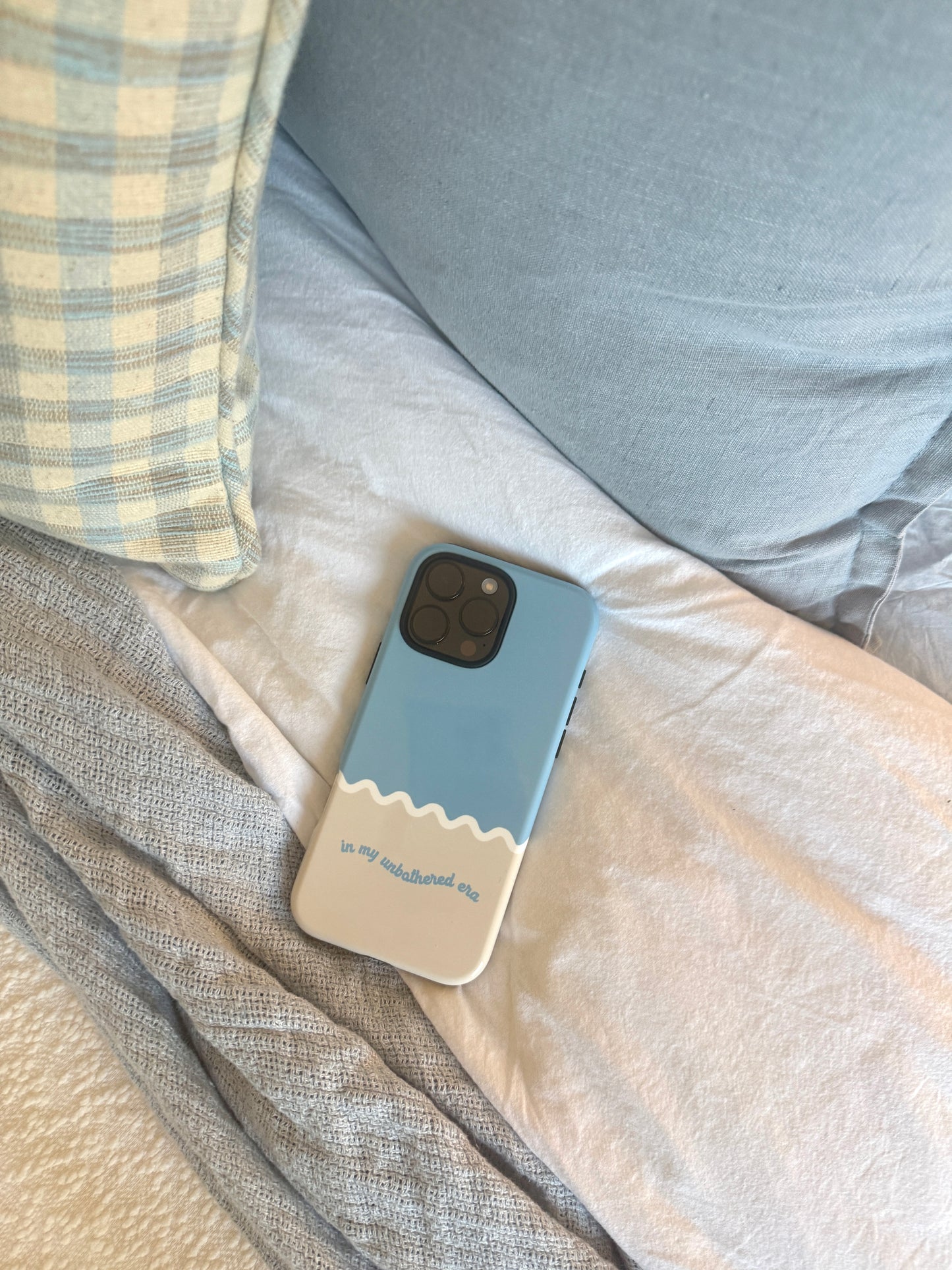 In My Unbothered Era iPhone Case (Blue)